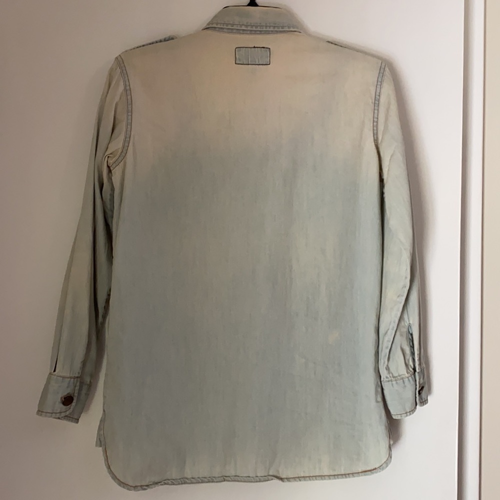 Current Elliott Button Down Denim Top - image 2